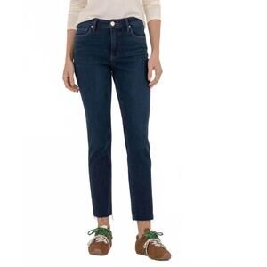NEW KUT FROM THE KLOTH reese high rise ankle straight jeans in courageously wash